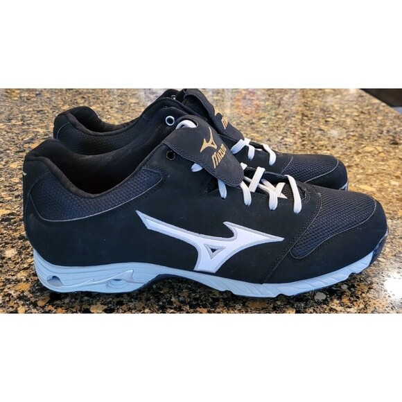 Mizuno Men’s 9-Spike Advanced Mizuno Pro Elite Baseball Cleats Black - Size 15 - Picture 4 of 14